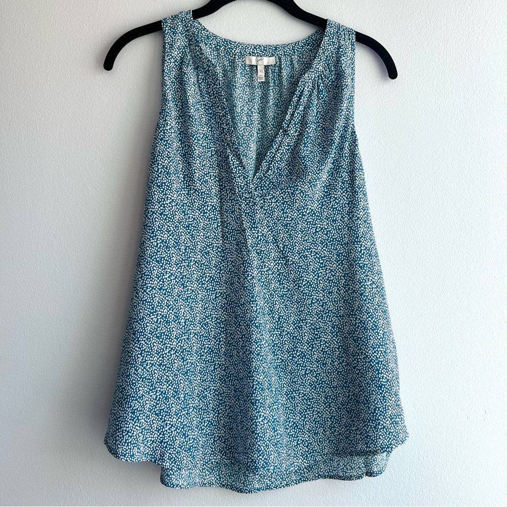 Joie 100% Silk Blouse | Blue and White | Size XS